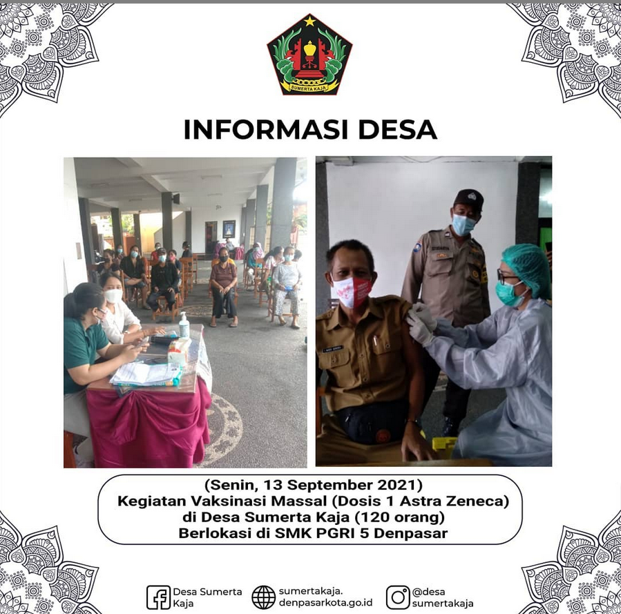 Vaksin Massal Desa Sumerta Kaja